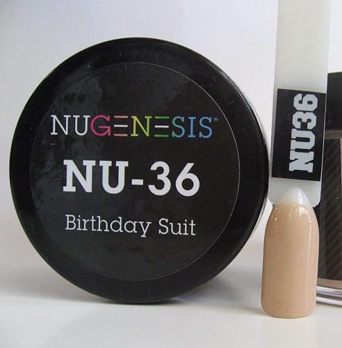 NuGenesis Nail Dipping Powder Color 1.5oz/43g Jar - (NU36 BIRTHDAY SUIT) Beauty & Personal Care Nugenesis