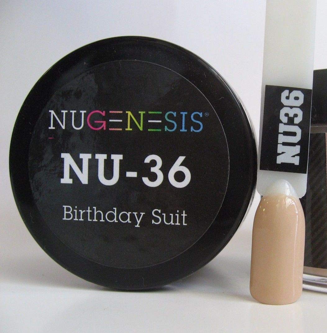 NuGenesis Nail Dipping Powder Color 1.5oz/43g Jar - (NU36 BIRTHDAY SUIT) Beauty & Personal Care Nugenesis