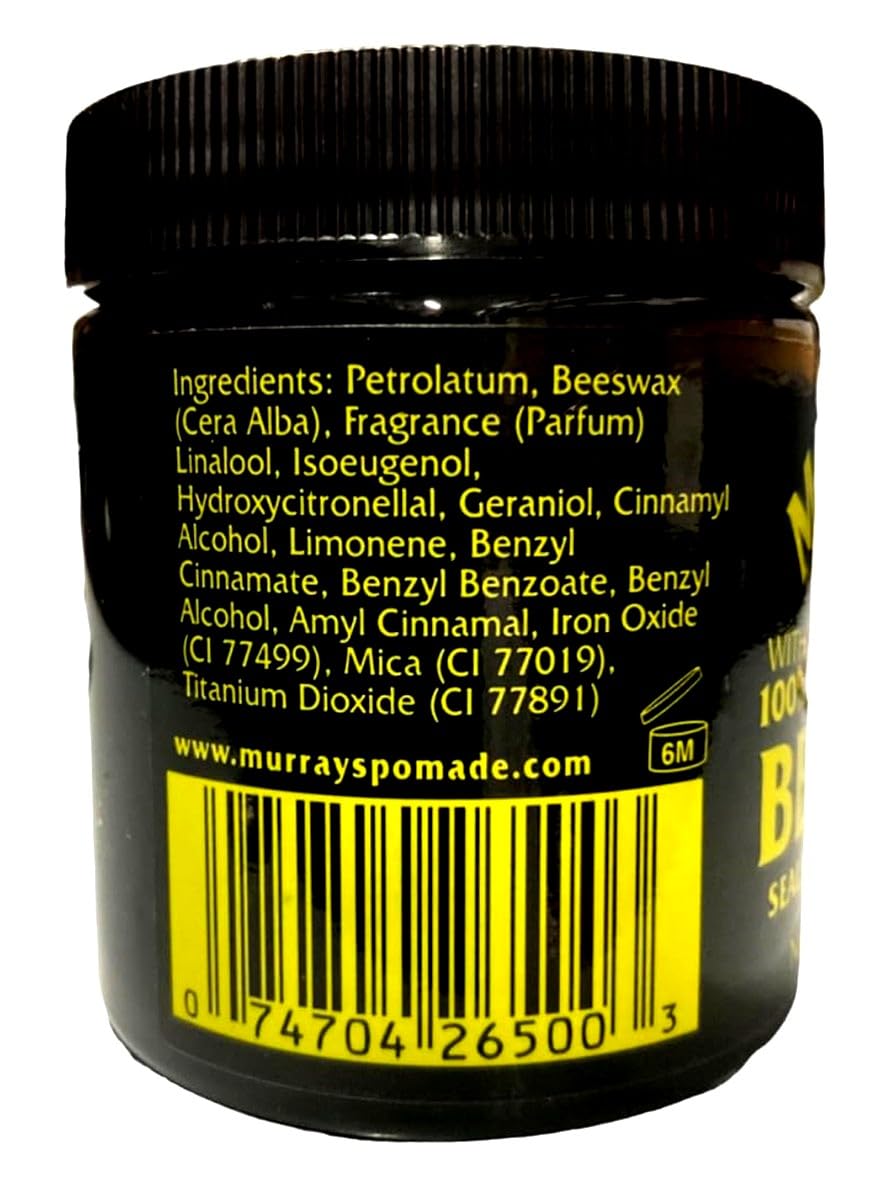 Murrays Black Beeswax 3.5 Ounce Jar (103ml) (6 Pack)