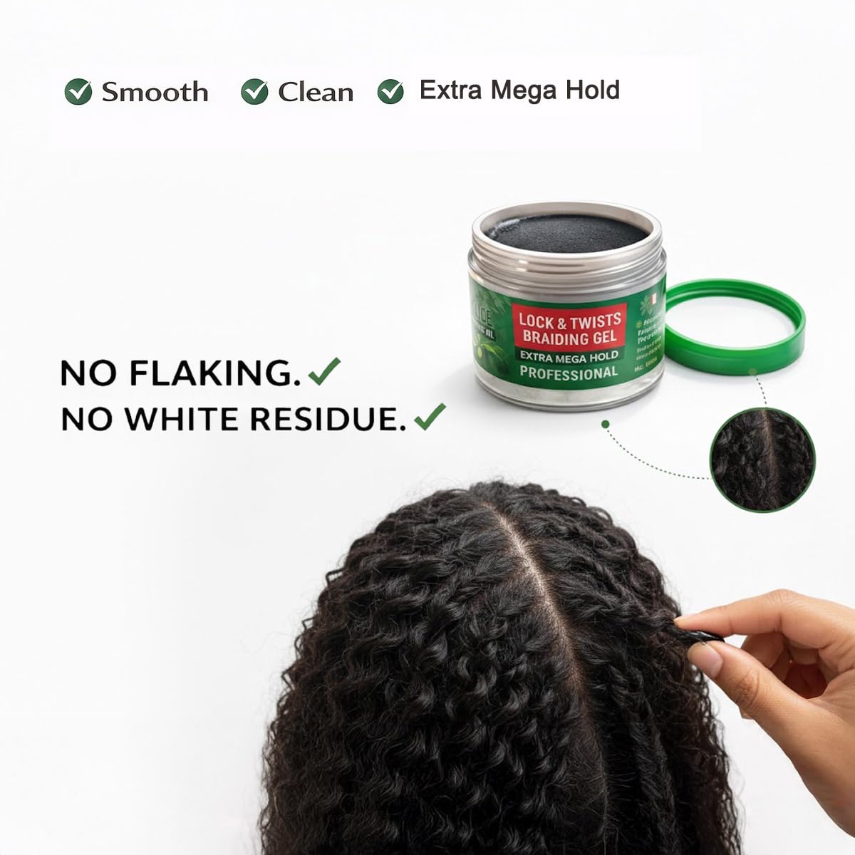 Dr Girls Super Grow Loc & Twists Braiding Conditioning Gel/9.8oz/ Extra Mega Hold (Avocado + Tea Tree)