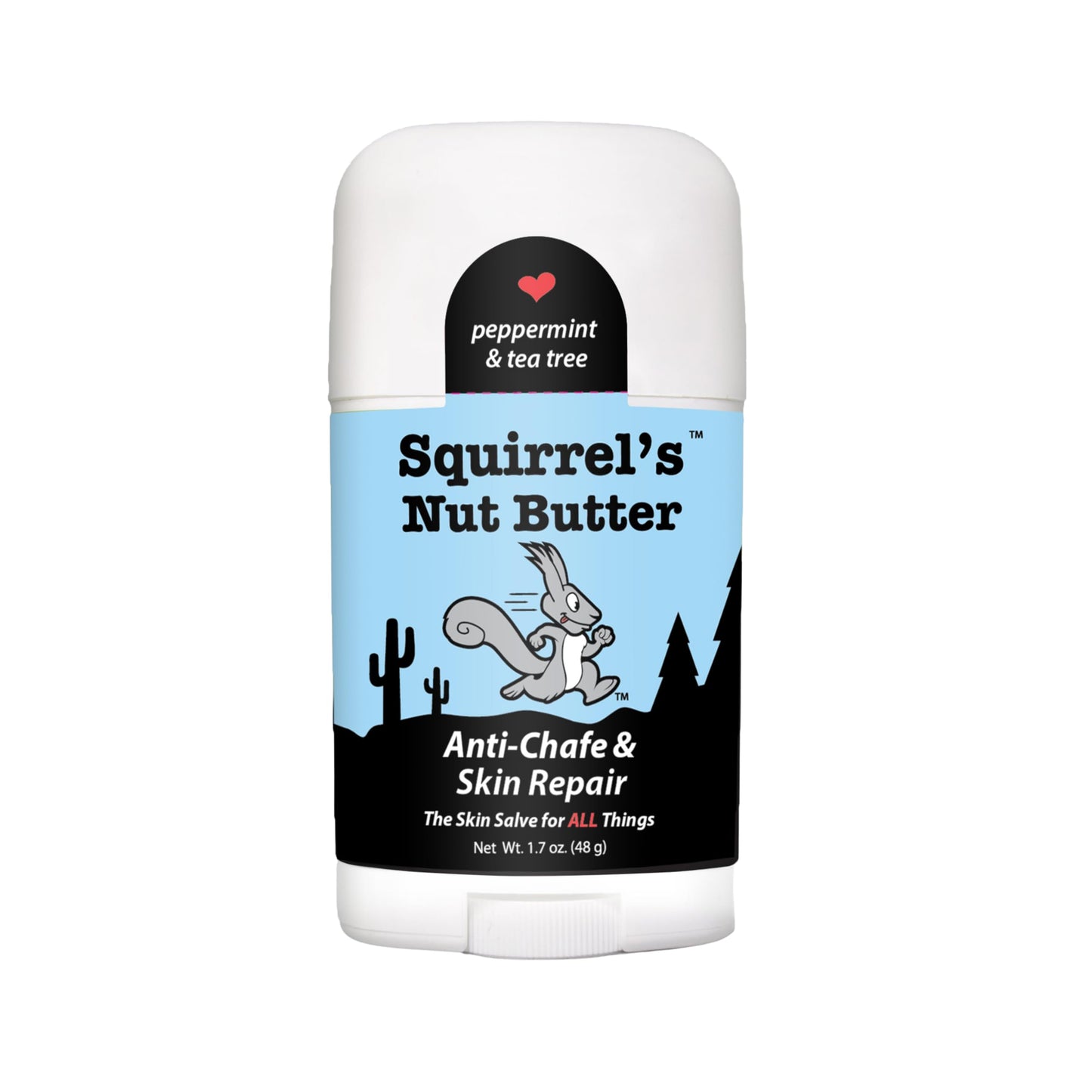 Squirrel's Nut Butter Anti Chafe Stick w/Peppermint & Tea Tree | All Natural Chafe Prevention & Skin Care for Athletes, Runners & Adventurers | Beauty and Personal Care Squirrel's Nut Butter Default Title