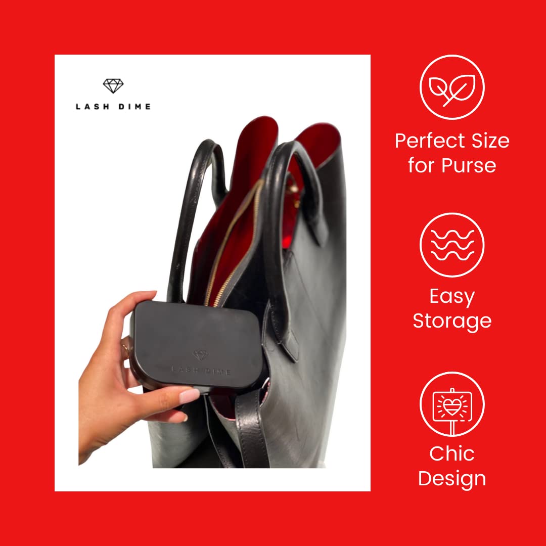 Lash Dime 3 Tier Eyelash Case - Holder, Easy to Open Lash Storage Case, Lash Case Perfect for Travel, Eyelash Holder Organizer, False Eyelash Case