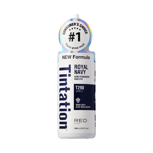 Red by Kiss Tintation Semi-Permanent Hair Color, Aloe Vera Water Based, Argan Oil, Olive Oil, Collagen & Keratin, Long-Lasting Color Dye (Royal Navy