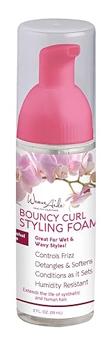 Weave Aide Bouncy Curl Styling Foam/Mousse 2 oz. (3-pack) Frizz control, Curl mousse for curly hair definition, anti frizz, curl enhancer, styling