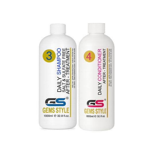 GS Gems Style Keratin Shampoo & Conditioner For After Treatment Maintenance 32.8 oz / 1000ml Beauty & Personal Care GS GEMS STYLE