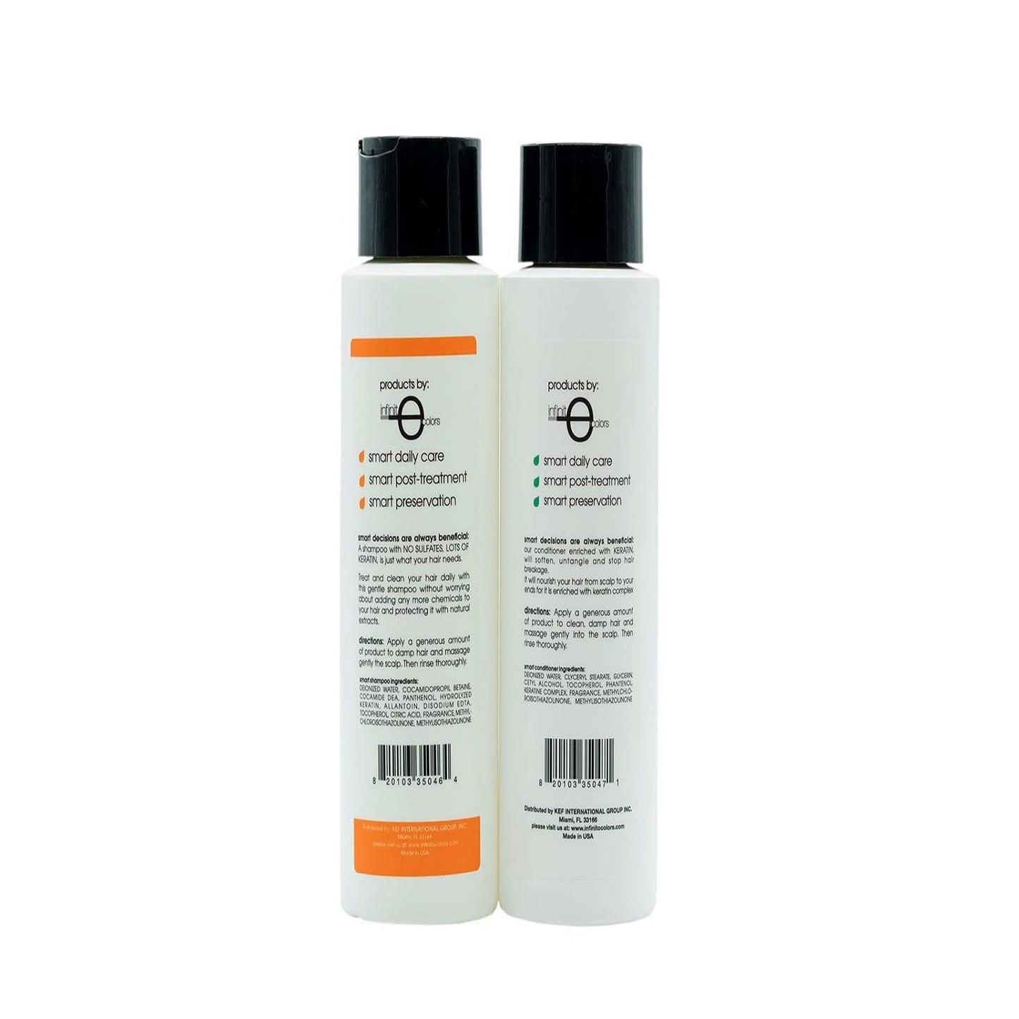 Moisture Shampoo and Conditioner Sulfate & Paraben Free 16oz for Keratin Treated Hair by Smart Protection