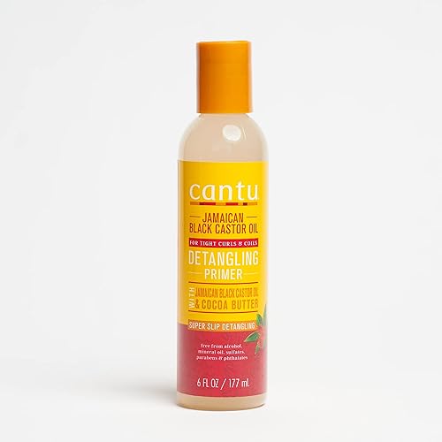 Cantu Jamaican Black Castrol Oil Detangling Primer with Cocoa Butter 6 oz