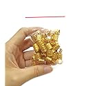 50 Pieces Dreadlocks Beads Hair Braid Cuffs Dreads Lock Ring Adjustable Hair Clip Filigree Tube Tools for Decoration (Silver or Gold) (Gold)