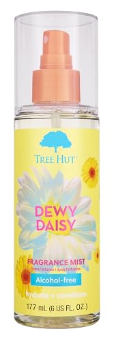 Tree Hut Dewy Daisy Hair & Body Mist, Hydrating & Alcohol-Free Body Spray, Fragrance with Velvety Florals & Fresh Green Notes, Alcohol-Free Formula,