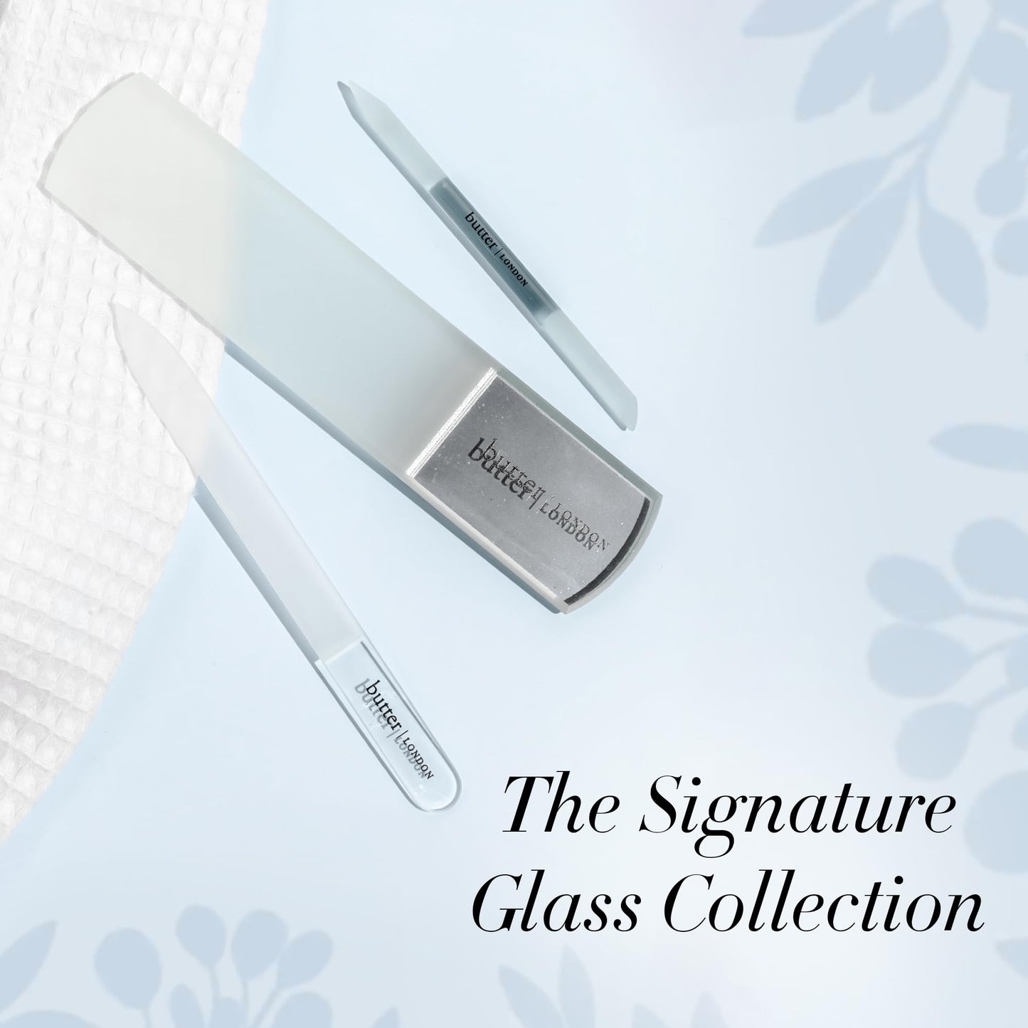 butter London Glass Nail File, Signature Glass Collection - Professional Nail Filers for Natural Nails - Salon Quality Manicure Pedicure Tool