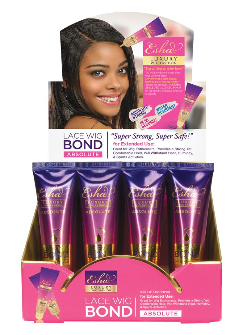 Esha Absolute Lace Wig Bond - Invisible Wig Bonding Glue: Water and Oil-Resistant, Non-Toxic Formula for a Gentle, Secure Hold
