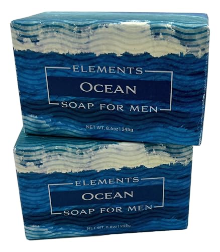Greenwich Bay Trading Co. Elements Ocean Soap for Men, 8.6 oz Bars, Set of 2