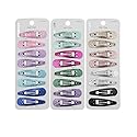 minihope snap hair clips for women, .snap clips for grils,Surface metal flash powder,5cm,24 Count (Pack of 1)…