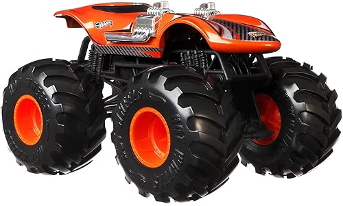 Hot Wheels Monster Trucks Twin Mill die-cast 1:24 Scale Vehicle with Giant Wheels for Kids Age 3 to 8 Years Old Great Gift Toy Trucks Large Scales
