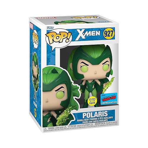 Funko POP! Marvel: X-Men Polaris Glow in The Dark Vinyl Figure 2021 Fall Convention Sticker Exclusive, Green