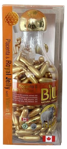 Lamb Placenta & Royal Jelly with Vitamin E Facial Oil, 200 Gelcaps, Bill Natural Sources