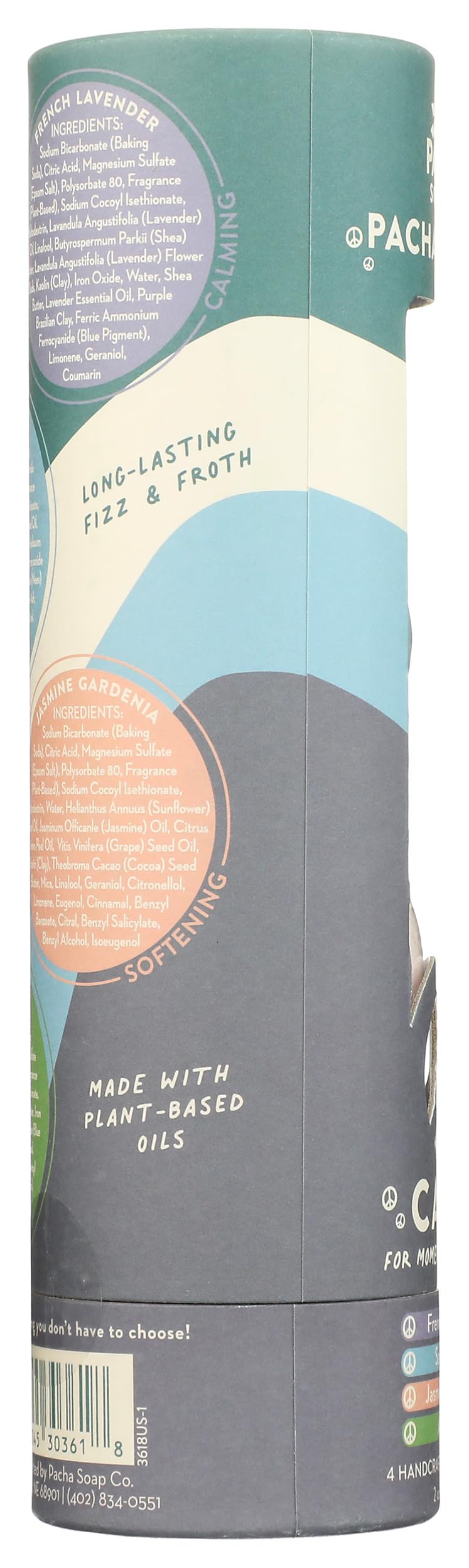 PACHA SOAP Pacha Peaces Froth Bomb Variety Pack, 8 OZ