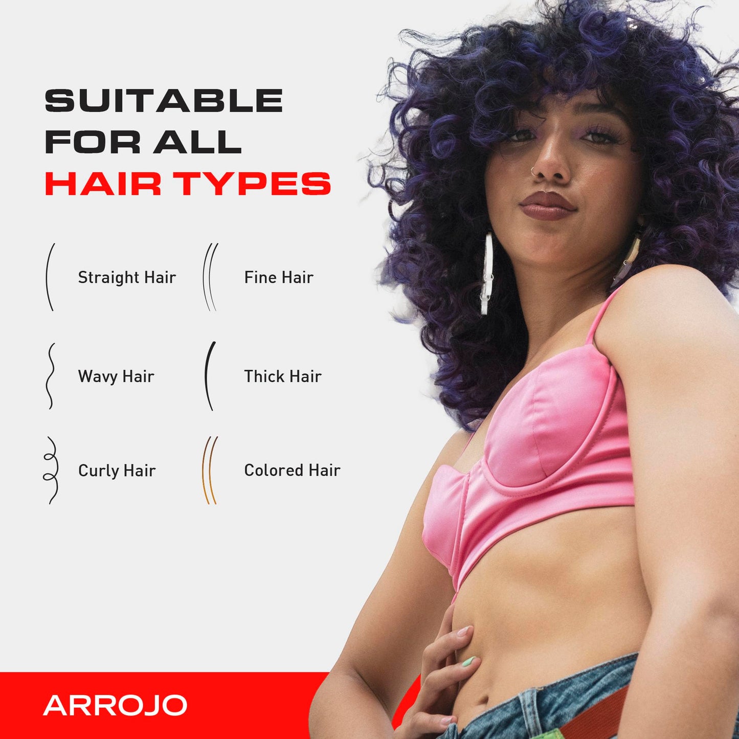 ARROJO Cream Whip - 5.5 Fl Oz - Conditioning Leave-In Hair Styling Cream for Wavy or Dry Hair, Sulfate & Sodium-Chloride Free, Antioxidant