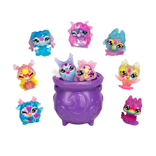 Magic Mixies Minis Magic Shimmerverse Series Collector's Pack, 9 Mini Mixies Included with Magical Fizz Cauldron Unboxing - 2 Hidden Minis