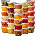 Pantry Value [16 oz. - 48 Count Plastic Food Storage Deli Containers with Lids, Disposable Containers With Lids - Perfect for Storing Soups, Sauces…