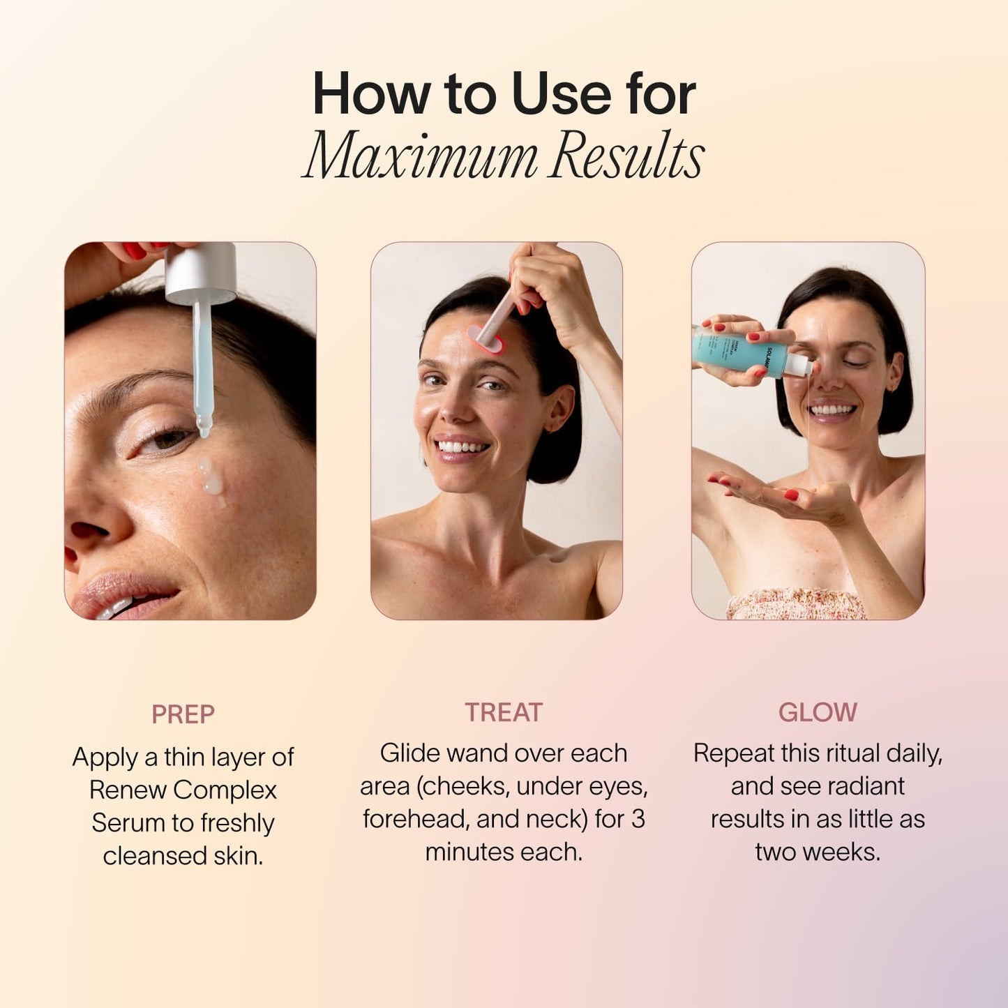 Solawave Renew Complex Red Light Therapy Activation Serum for Face & Neck | Pairs with LED Facial Wand Device | Hydrates & Plumps the Skin | Blue
