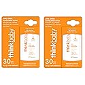 thinkbaby Sunscreen Stick, White/Orange, 0.64 Ounce (2 pack)