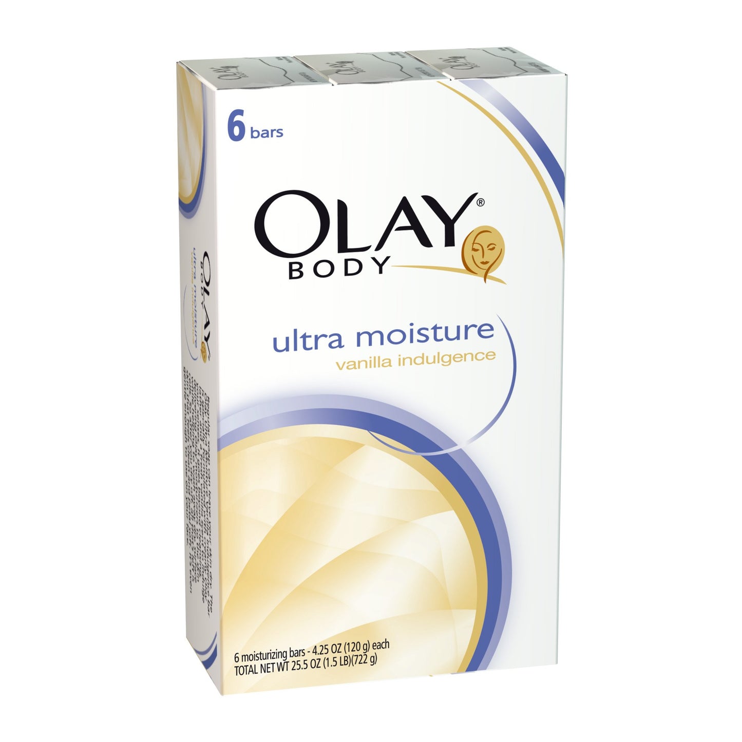Olay Body Ultra Moisture Bath Bar, Vanilla Indulgence, 6 Count, 4.25 Ounce (Pack of 4)