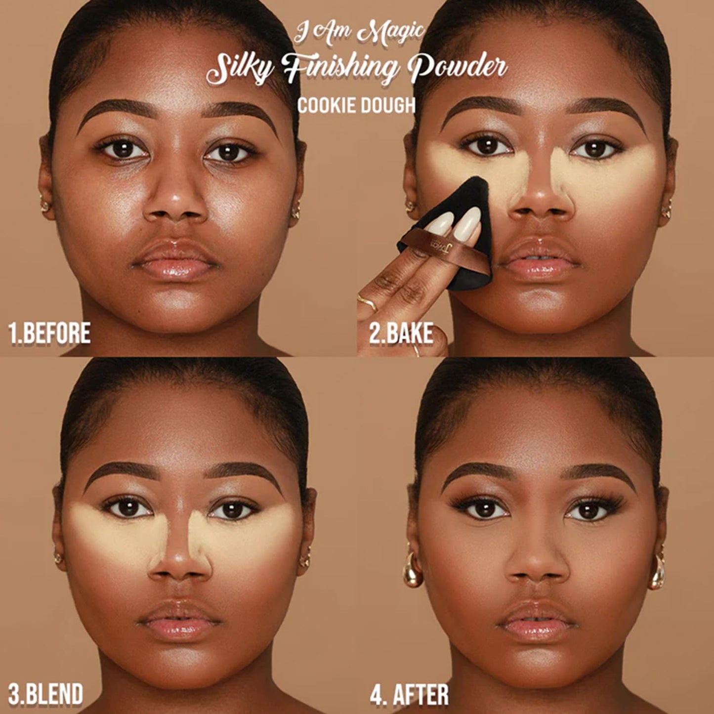Juvia's Place I Am Magic Silky Finishing Powder - Cookie Dough - Lightweight Loose Face Powder for Women, Makeup for Under Eye & Face - Talc & Paraben