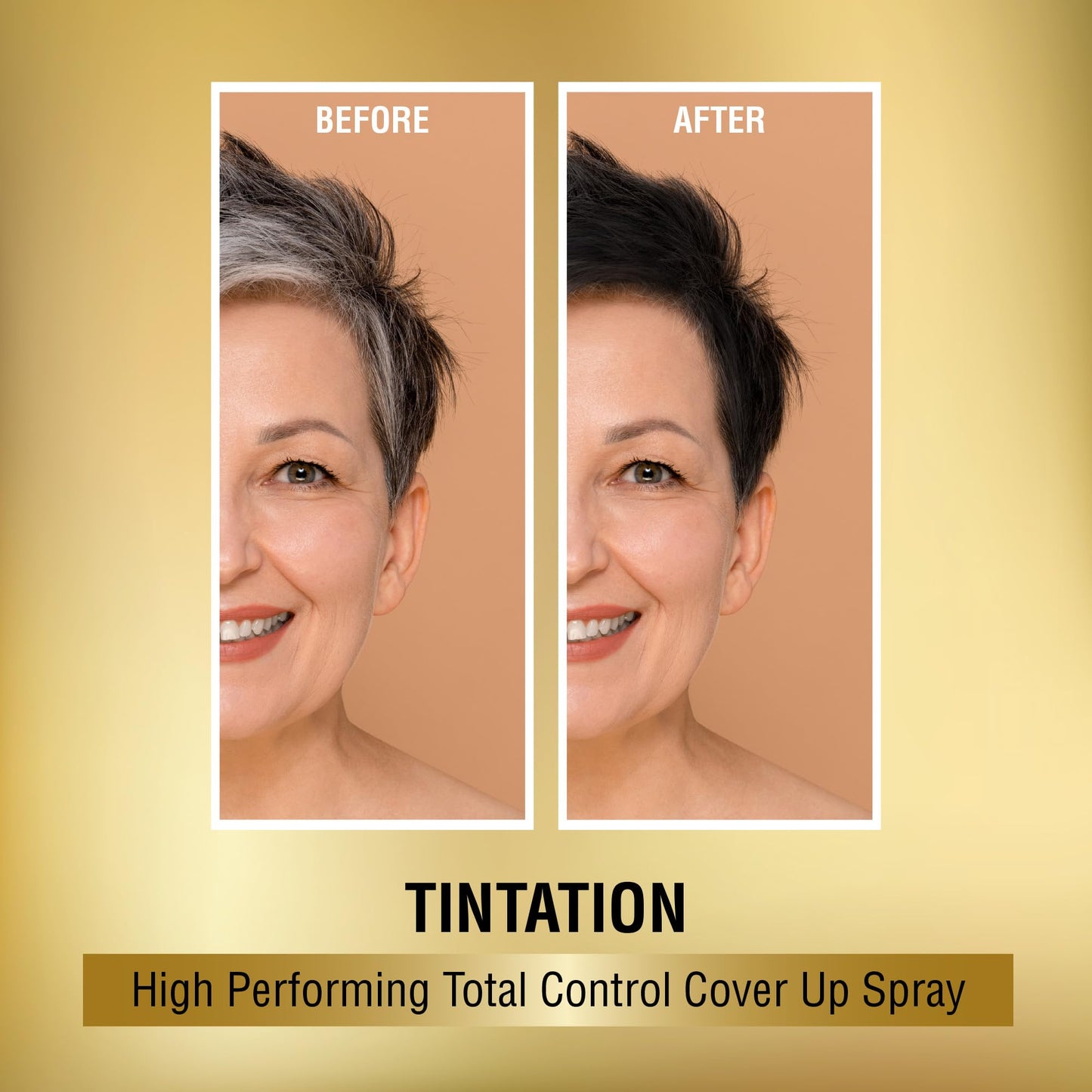 RED by Kiss 1.5OZ. Tintation Temporary Hair Color Spray, Instant Gray Root Cover Up, Water-Resistant, Smudge-Proof, Hairline & Barber Touch-Up, Quick