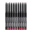 Beauty Spot 12 Colors Retractable Waterproof Lip Liner Set, Roll It Up Auto Lip Liner Pencil, Long Lasting Fade Resistant