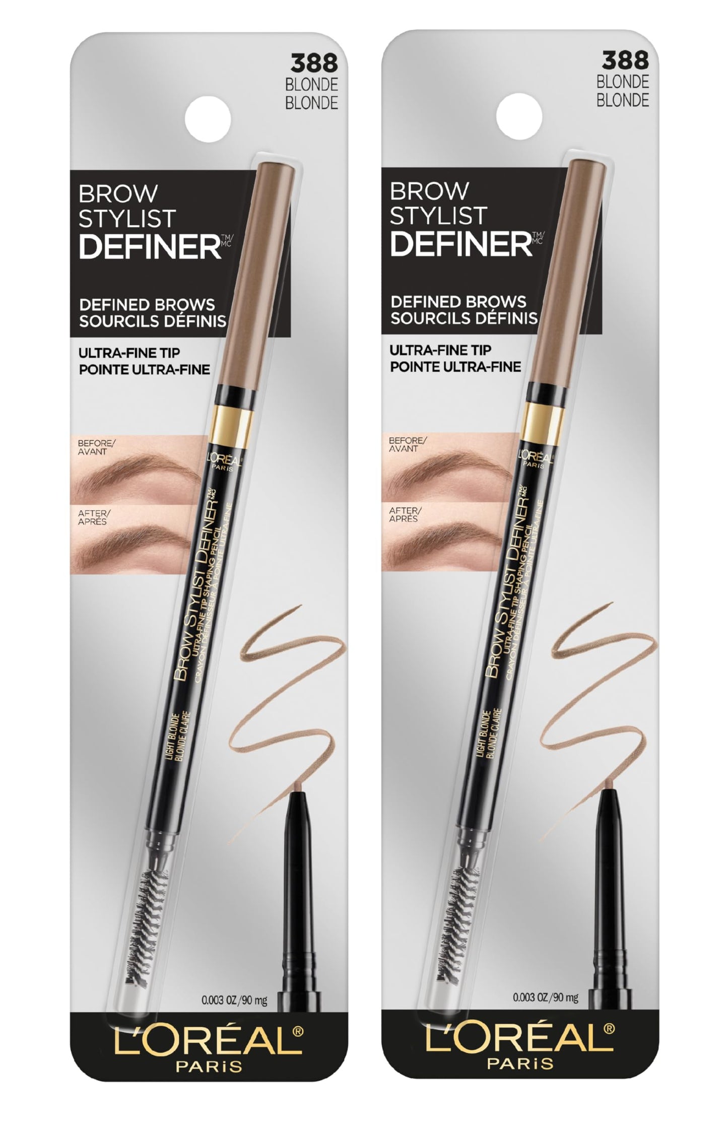 L'Oreal Paris Makeup Brow Stylist Definer Waterproof Eyebrow Pencil, Ultra-Fine Mechanical Pencil, Draws Tiny Brow Hairs and Fills in Sparse Areas