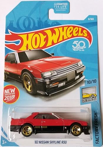 Hot Wheels 2018 50th Anniversary Factory Fresh '82 Nissan Skyline R30 6/365, Red