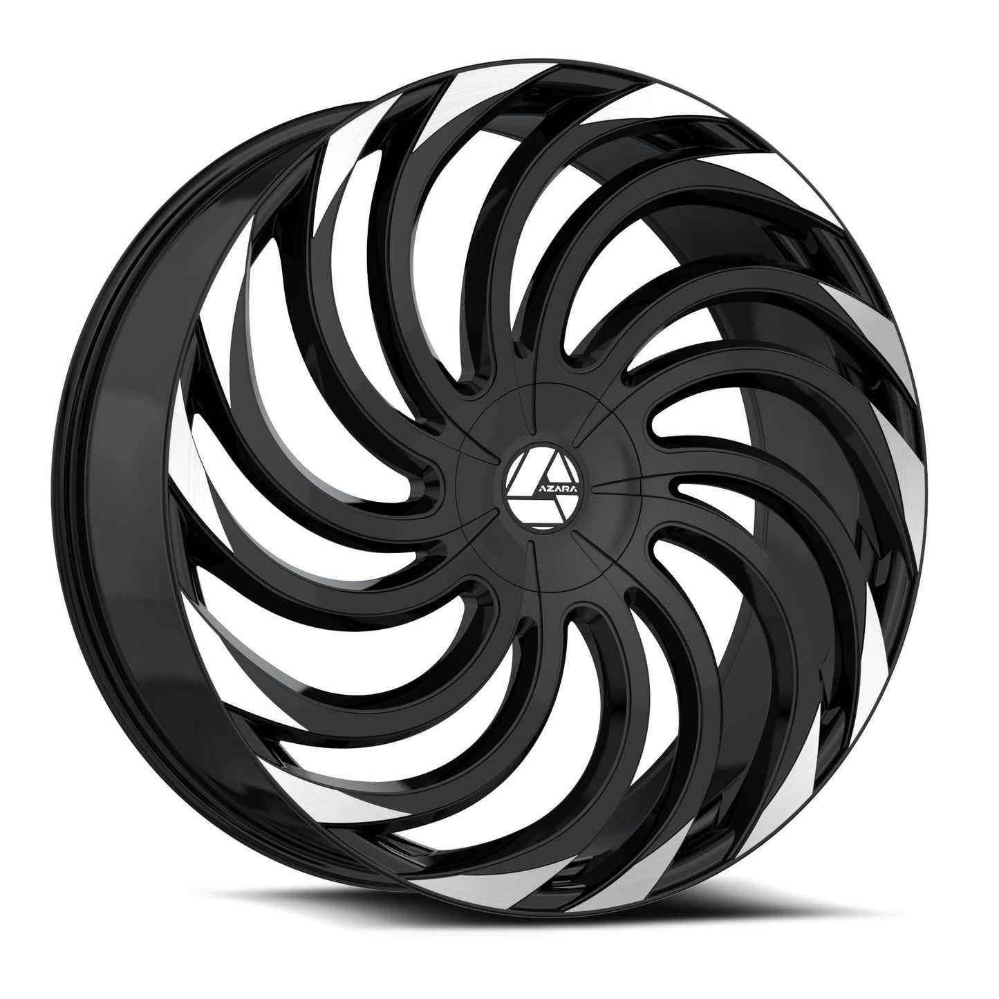 Azara AZA-534 28x9.5 6x135 6x139.7 +22 Cb 87.1 Gloss Black & Machined
