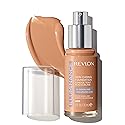 Revlon Illuminance Skin-Caring Liquid Foundation, Hyaluronic Acid, Hydrating and Nourishing Formula with Medium Coverage, 409 Brulee, 1 fl oz