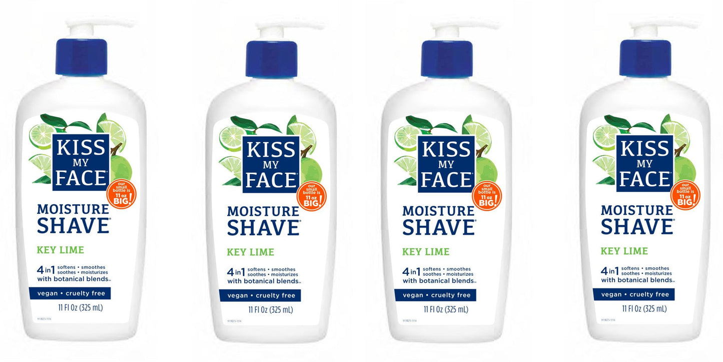 Kiss My Face Moisture Shave Shaving Cream, Key Lime Shaving Soap, 11 oz (pack of 4) Beauty and Personal Care Kiss My Face Default Title