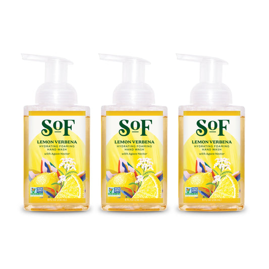 South Of France SoF Hydrating Foaming Hand Wash - With Organic Agave Nectar & Coconut Oil- Vegan & Non GMO- Free From Phthalates, Sulfates & Parabens