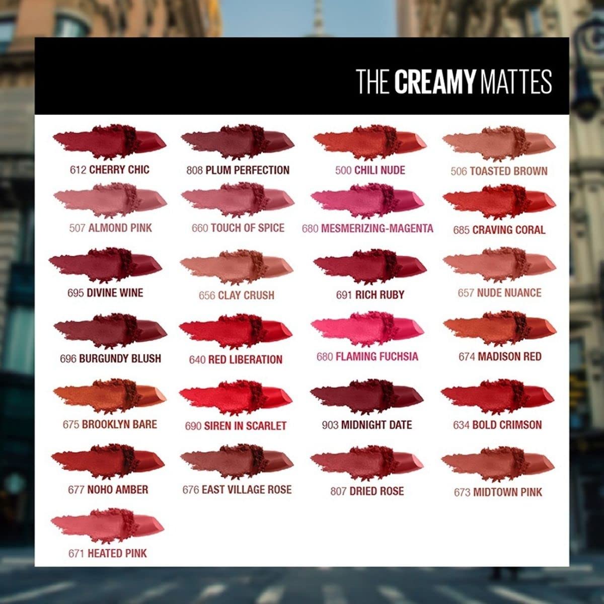 Maybelline Color Sensational Creamy Matte Lipstick, Craving Coral, 0.15 oz.