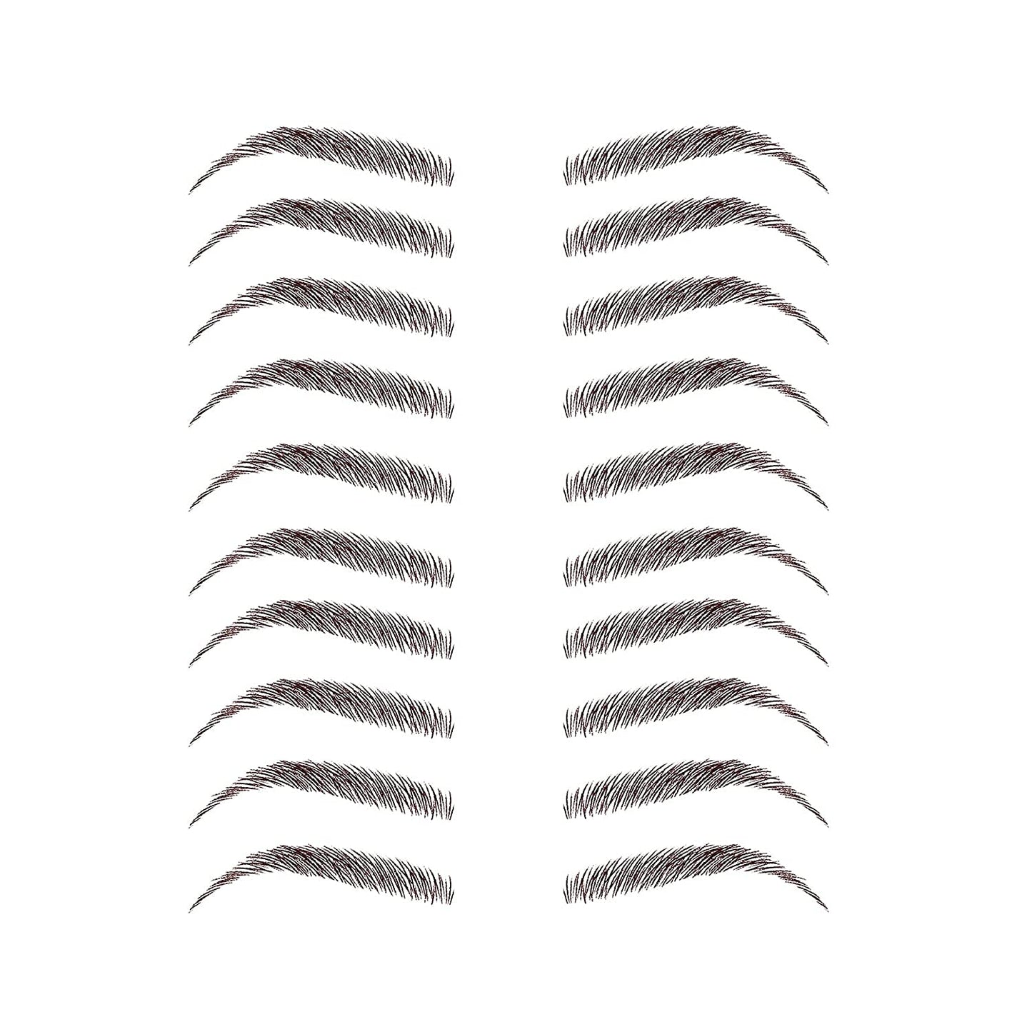 Neva Nude Instant Eyebrows 10 Pairs, Dark Brown/Black Temporary Eyebrows | Easy Application & Long Lasting | Waterproof (Sexy Substitute)