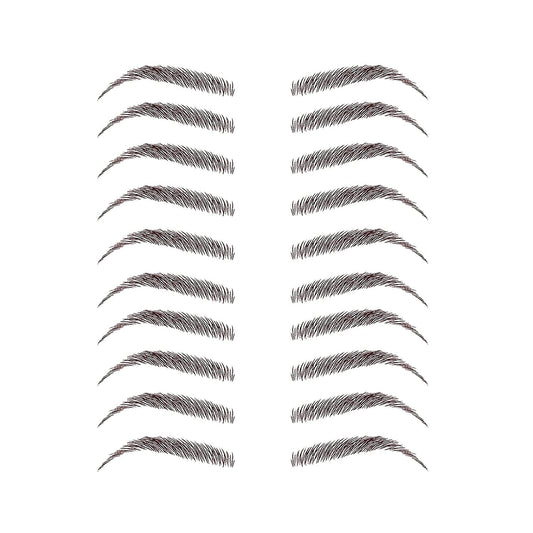Neva Nude Instant Eyebrows 10 Pairs, Dark Brown/Black Temporary Eyebrows | Easy Application & Long Lasting | Waterproof (Sexy Substitute)
