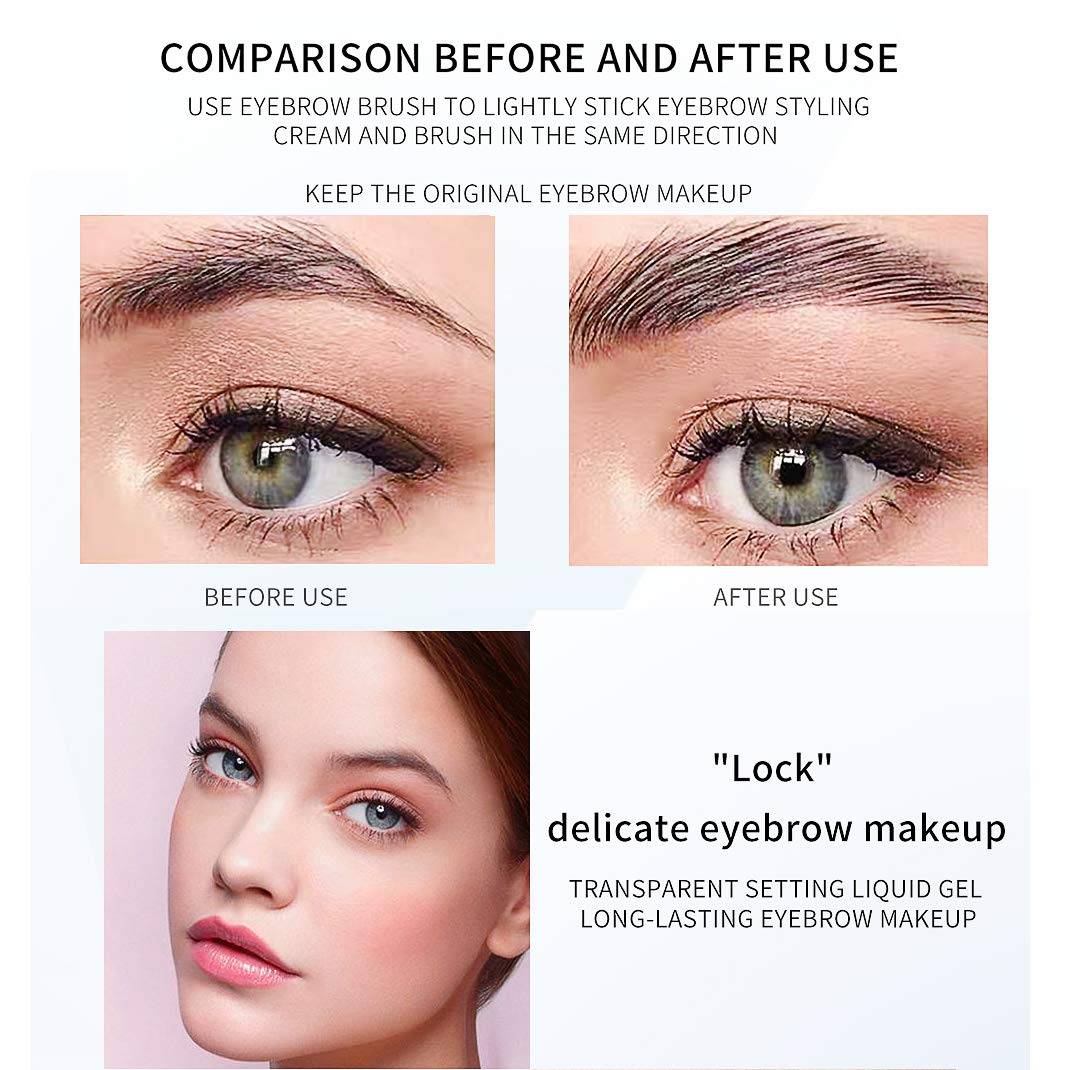 DAGEDA Clear Eyebrow Setting Gel, 2 Pack Brow Fix Gel, Waterproof And Sweat-Proof Eyebrow Repair Liquid Brows Styling Beauty Salon Home Use Makeup
