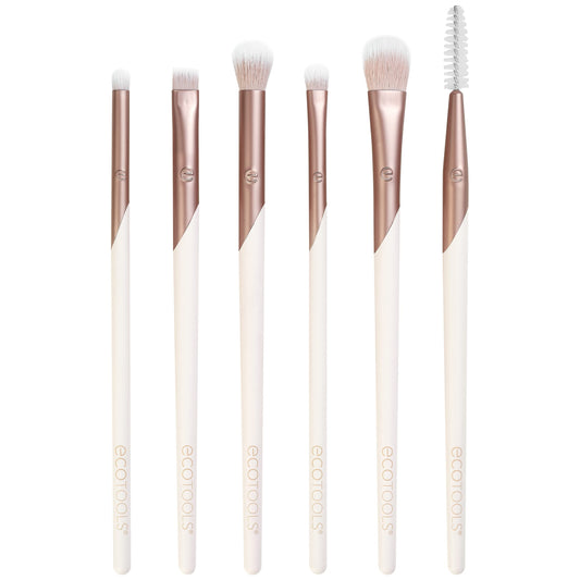 EcoTools Luxe Exquisite Eye Makeup Brush Kit, For Eyeshadow, Eyeliner, & Brow Makeup, Professional Eye Brush Set, Eco-Friendly Makeup Tools, Synthetic Beauty & Personal Care EcoTools