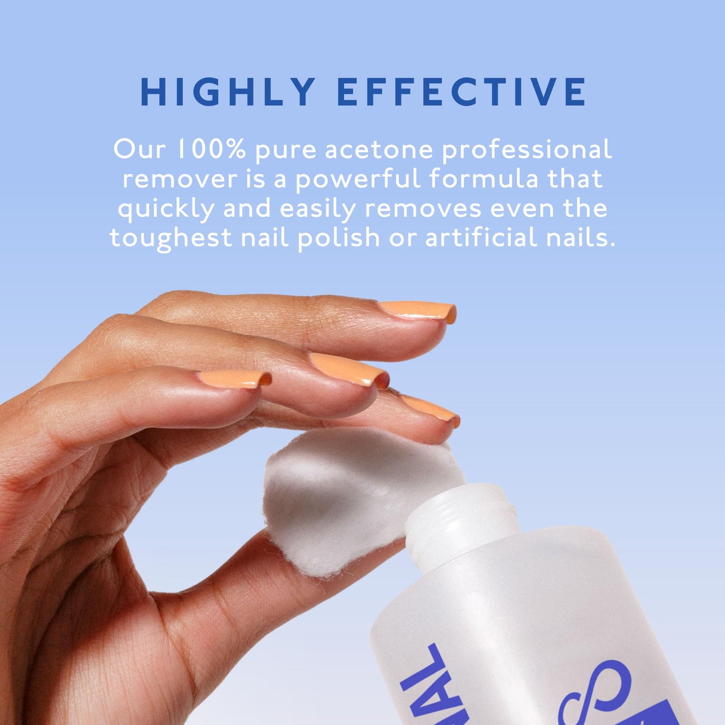 Eternal 100% Pure Acetone- Acetona pura - Quick Professional Ultra-Powerful Nail Polish Remover for Natural, Gel, Acrylic, Shellac Nails and Dark