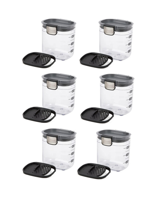 Progressive PKS-401 1.5 Cup Mini Prokeeper+ Airtight Silicone Seal Storage Container Great For Spices & Baking Acessories (6- Piece)