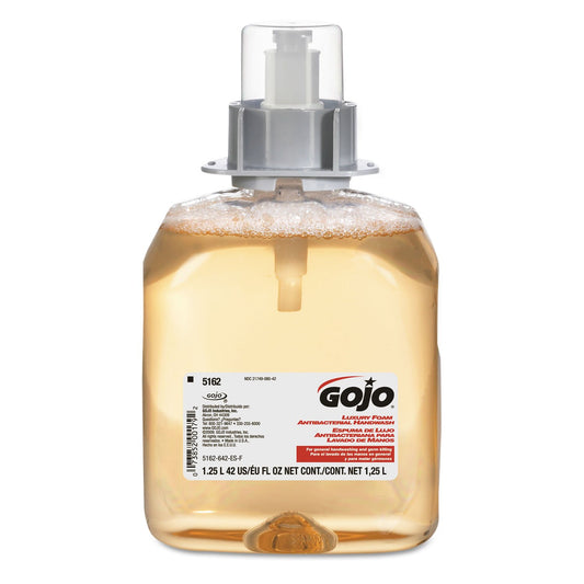 GOJO Luxury Foam Antibacterial Handwash, Fresh Fruit Fragrance, 1250 mL Foam Hand Soap Refill for GOJO FMX-12 Push-Style Dispenser (Pack of 3)