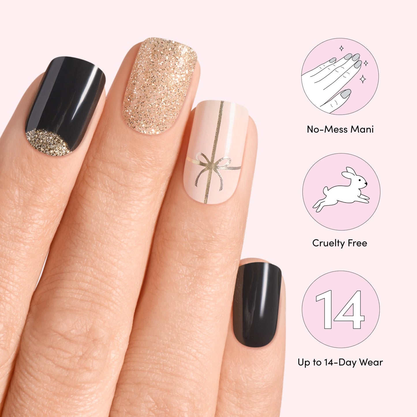 Dashing Diva Glaze Nail Strip Set - Old Gold - Long Lasting, Chip Resistant, Semi-Cured Gel Nail Strips - Gel Set - 4-Piece Manicure Kit with 32 Beauty & Personal Care Dashing Diva