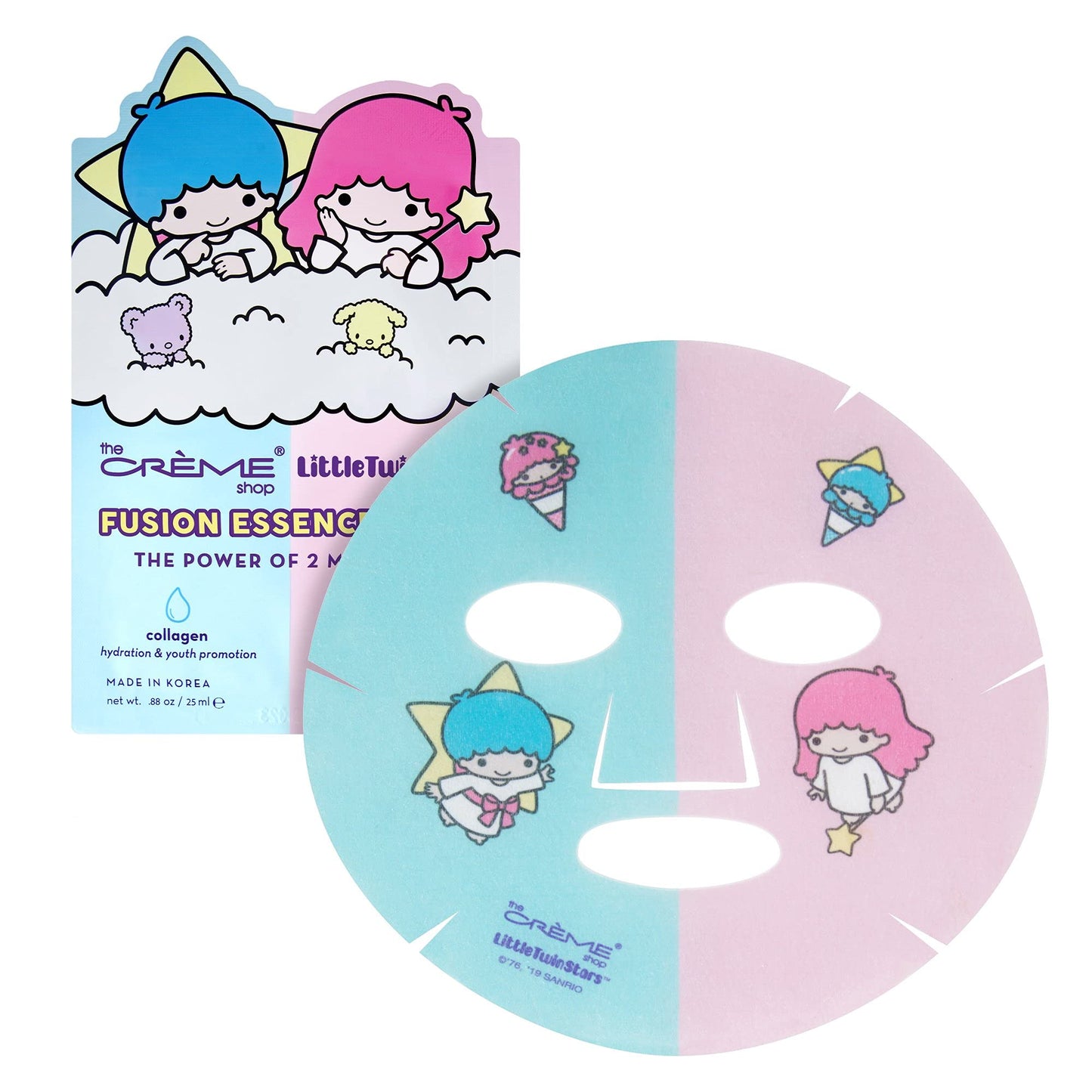 The Crème Shop® Little Twin Stars Fusion Mask With Collagen Encouraging Vibrant Glowing Skin and Vitamin A-Rich Watermelon for Youthful Appearance - 3