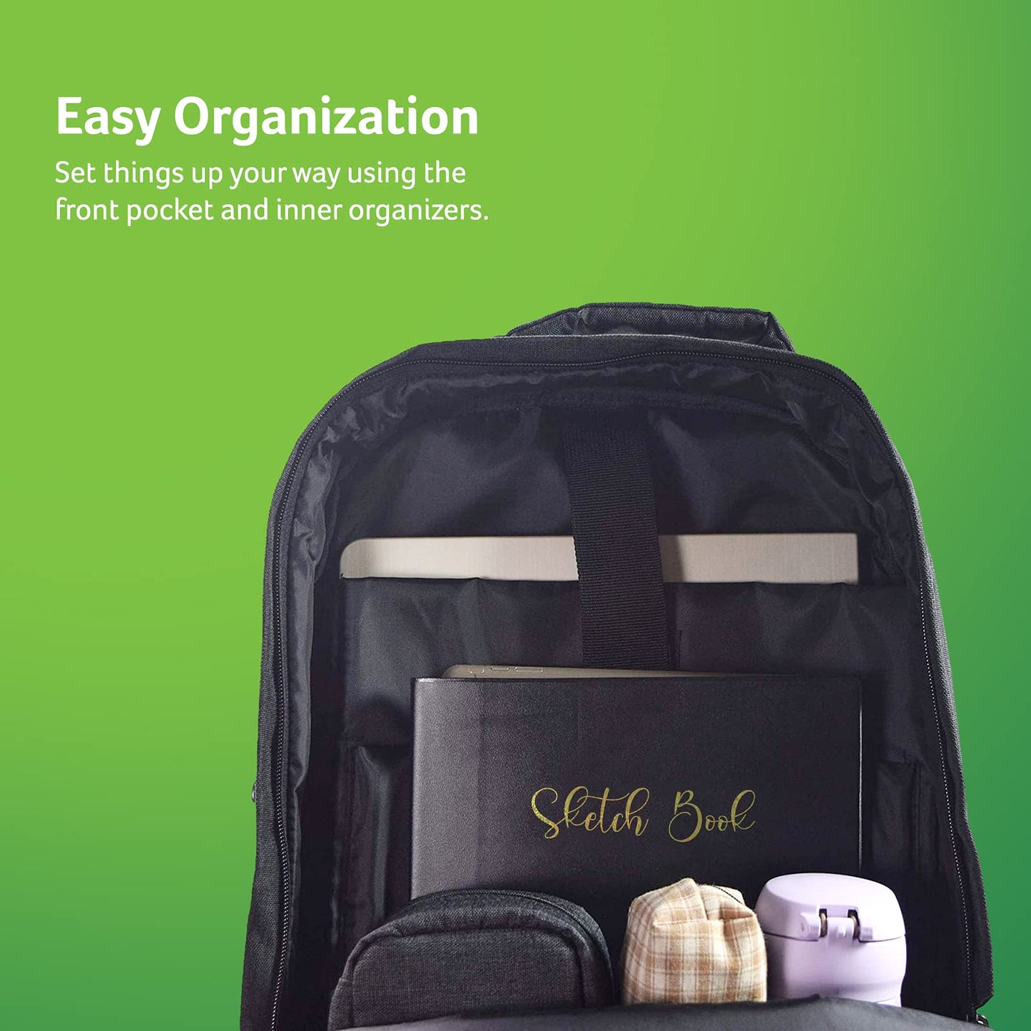 acer Travel Backpack (Gray), up to 15.6" Notebook and 10" Tablet, with Interior and Exterior Pockets