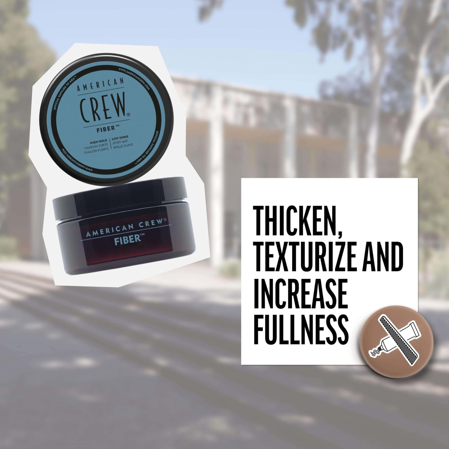 American Crew Men's Hair Fiber (OLD VERSION), Like Hair Gel with High Hold with Low Shine, 3 Oz (Pack of 1)