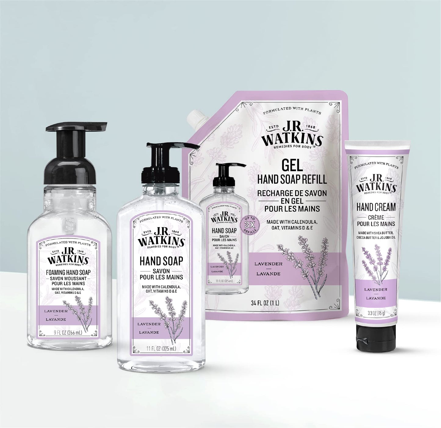 J.R. Watkins Natural Moisturizing Hand Cream, Hydrating Hand Moisturizer with Shea Butter, Cocoa Butter, and Avocado Oil, USA Made and Cruelty Free
