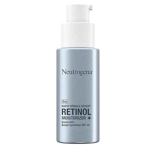 Neutrogena Rapid Wrinkle Repair Retinol Anti-Wrinkle Moisturizer with SPF 30 Sunscreen, Daily Anti-Wrinkle Face & Neck Retinol Cream with Hyaluronic
